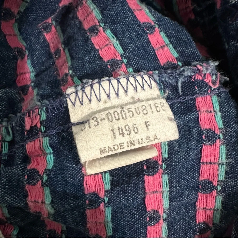 Vintage OshKosh B'gosh Blue Denim Overalls Heart Tulip Pattern size 18 months